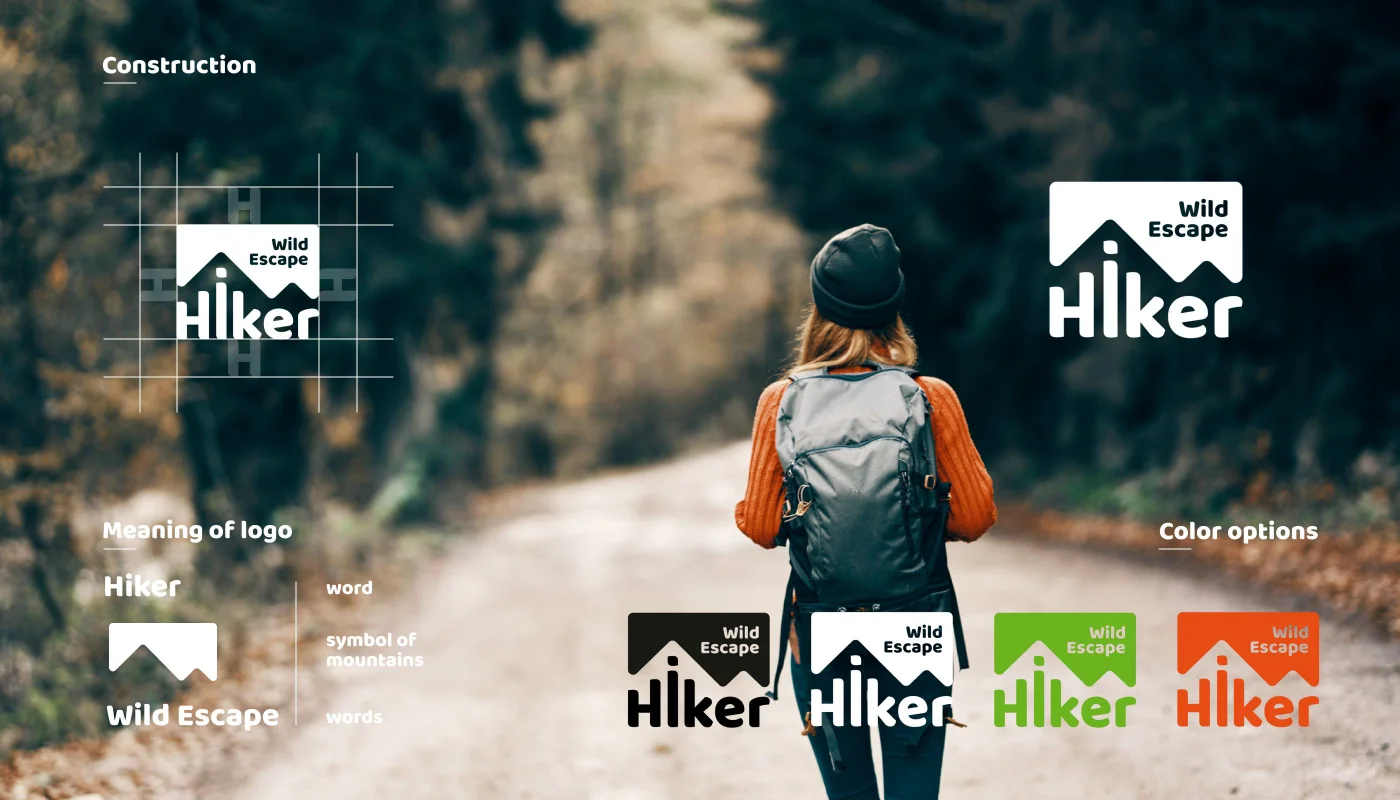 Hiker Logo Construction