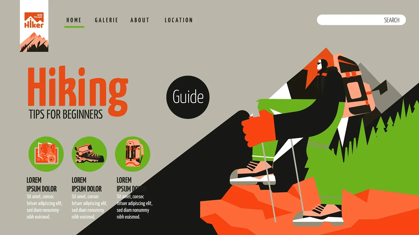 Hiker Web Layout